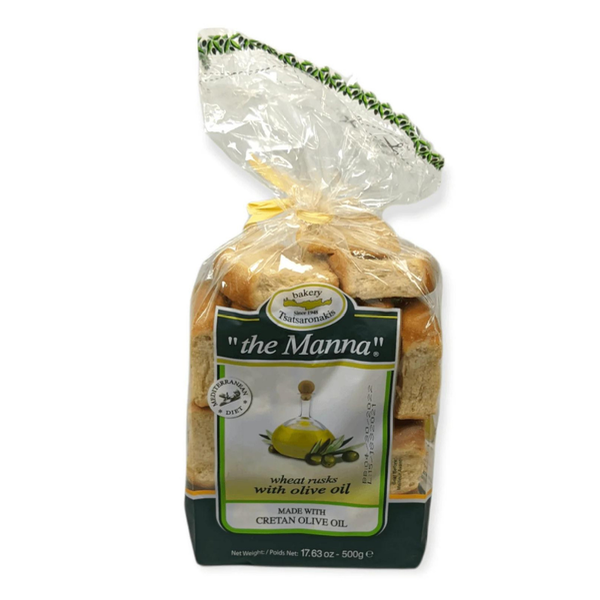 The Manna Wheat Rusks with Olive Oil 500gr