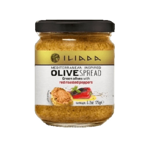 Iliada Green Olive Spread with Red Roasted Peppers 175gr