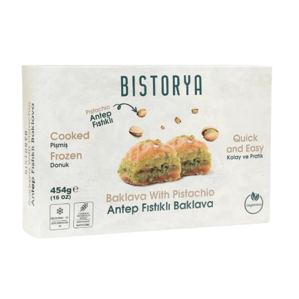 Baklava w/Pistachio -Butter 454gr (Cooked Frozen)