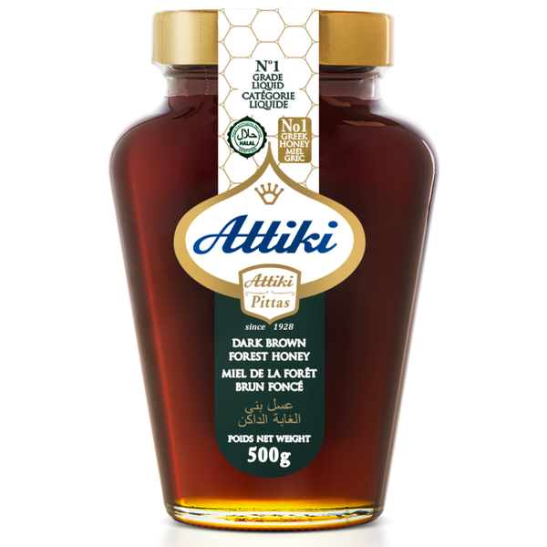 Attiki Dark Brown Forest Honey 500gr