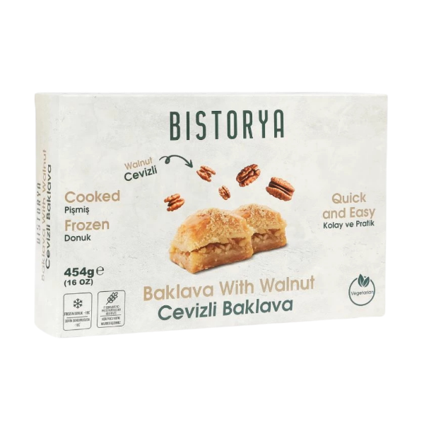 Baklava w/Walnut- Butter 454gr (Cooked Frozen)