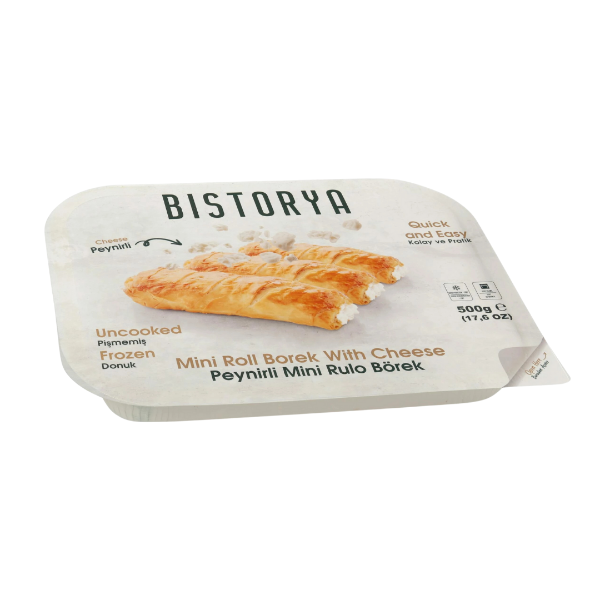 Mini Roll Borek w/Cheese- 500gr (Uncooked Frozen)