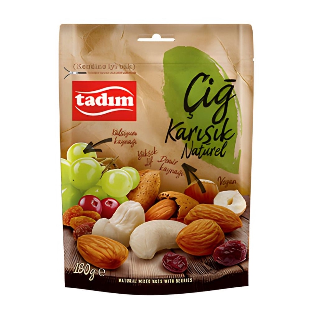 Tadim Natural Mixed Nuts With Berries, 180g