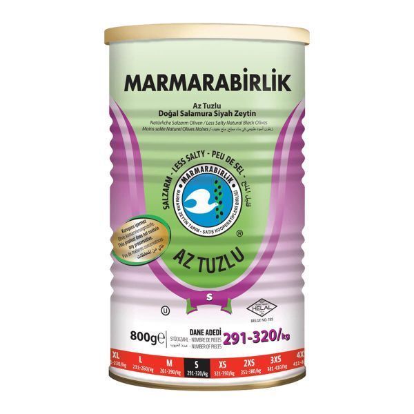 Marmarabirlik Natural Black Olives (Az Tuzlu) S 800gr